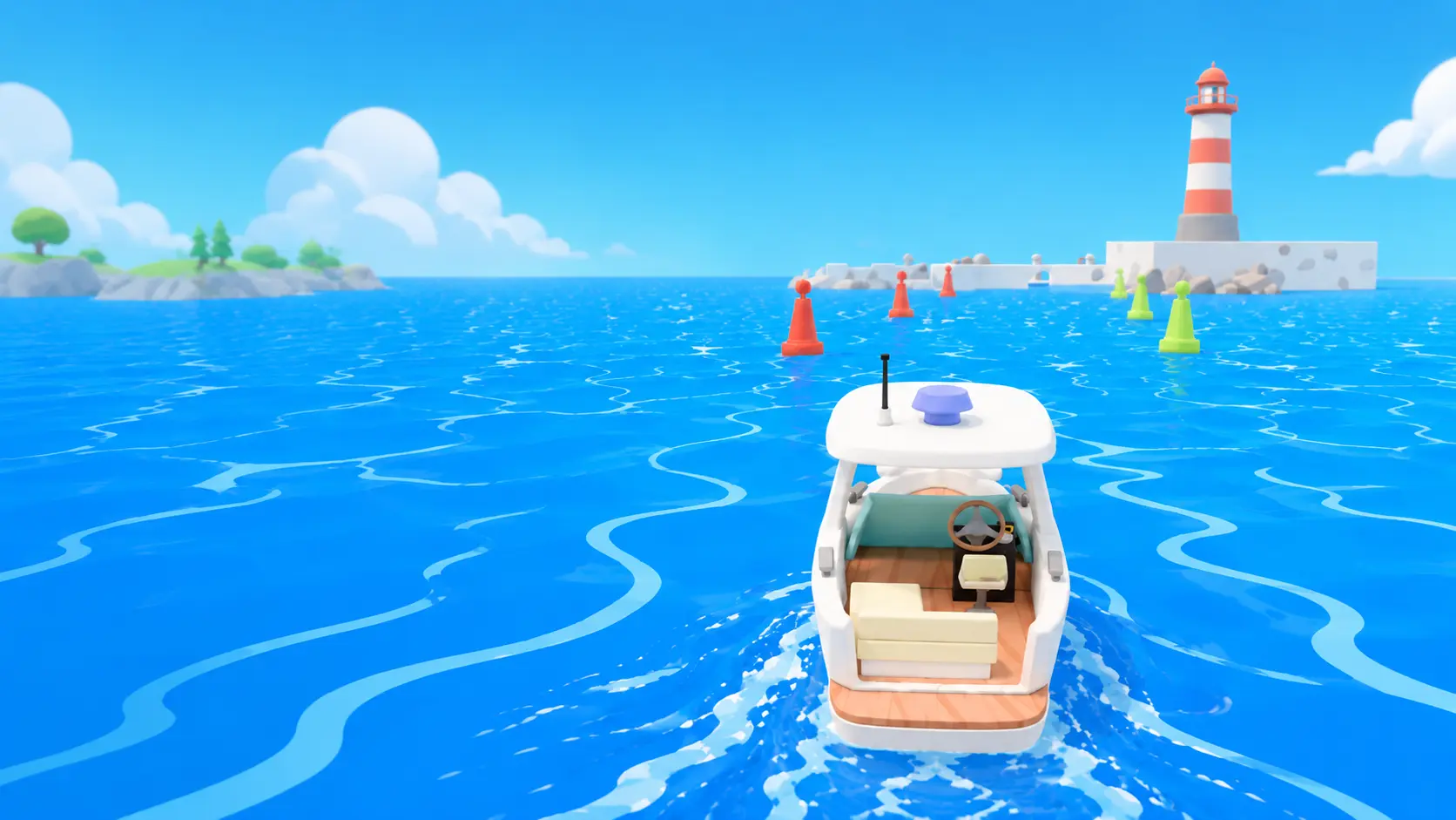 Navigation 3D dans un chenal balisé du jeu CapCôtier